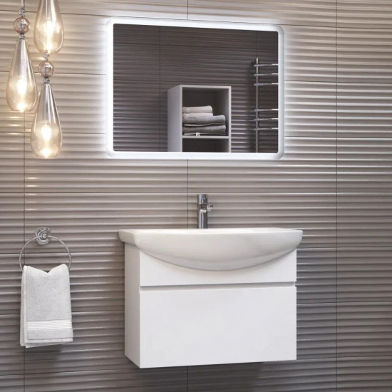 Тумба с раковиной VIGO Wing 60 белая матовая, 1 ящик