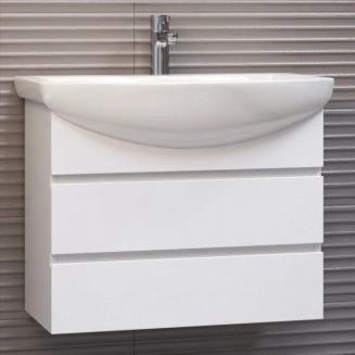 Тумба с раковиной VIGO Wing 60 белая матовая, 2 ящика