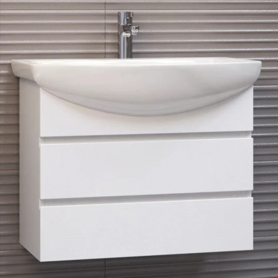 Тумба с раковиной VIGO Wing 60 белая матовая, 2 ящика