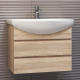Тумба с раковиной VIGO Wing 60 дуб сонома, 2 ящика