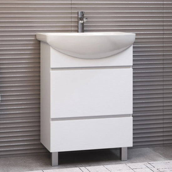 Тумба с раковиной VIGO Wing 60 напольная, 2 ящика