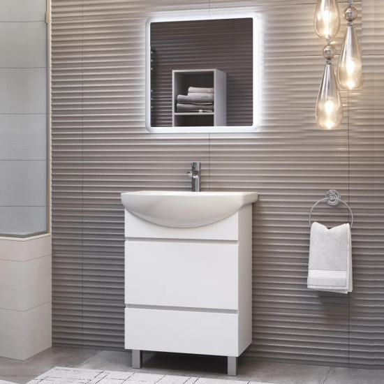 Тумба с раковиной VIGO Wing 60 напольная, 2 ящика