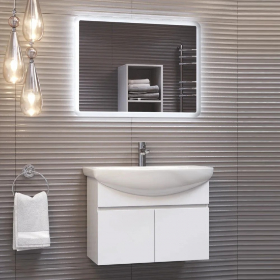 Тумба с раковиной VIGO Wing 70 белая матовая