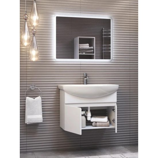 Тумба с раковиной VIGO Wing 70 белая матовая