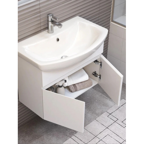 Тумба с раковиной VIGO Wing 70 белая матовая