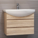 Тумба с раковиной VIGO Wing 70 дуб сонома, 2 ящика