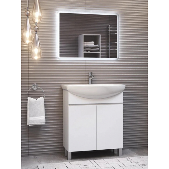 Тумба с раковиной VIGO Wing 70 напольная, белая