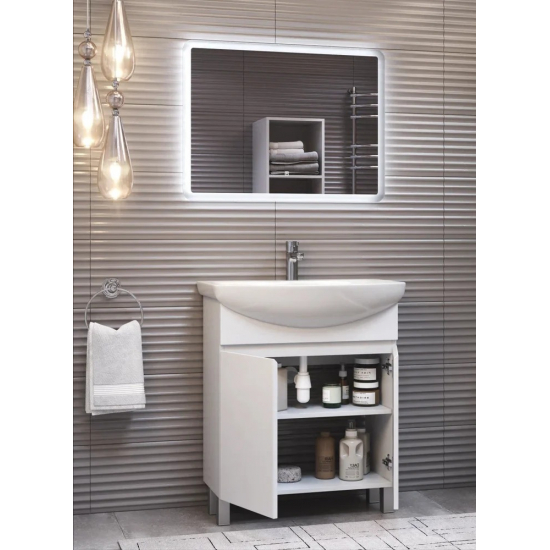 Тумба с раковиной VIGO Wing 70 напольная, белая