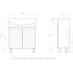 Тумба с раковиной VIGO Wing 70 напольная, белая