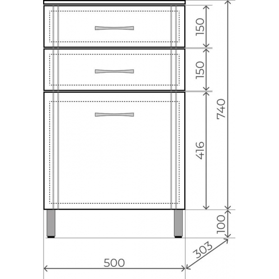 Тумба STYLE LINE Эко Стандарт ТН 50 белая
