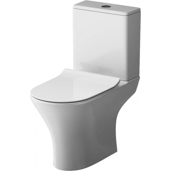 Унитаз компакт AM.PM Sense C748600SC FlashClean, безободковый, с микролифтом