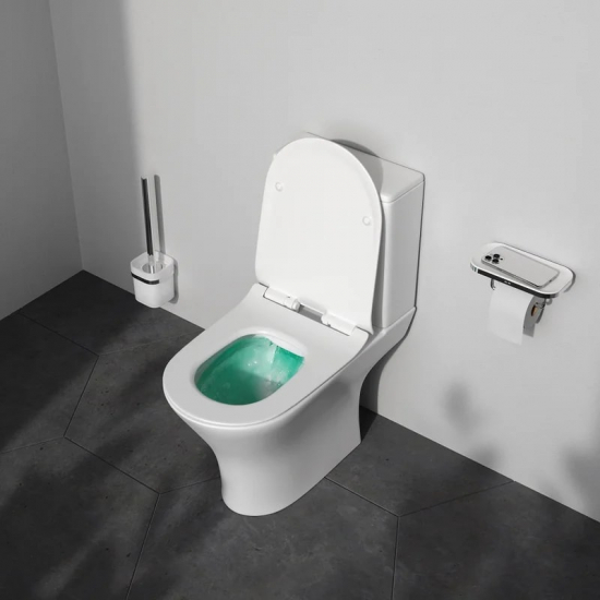 Унитаз компакт AM.PM Sense C748600SC FlashClean, безободковый, с микролифтом