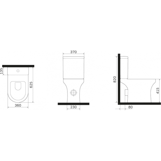 Унитаз компакт AM.PM X-Joy C85A8601SC безободковый, с микролифтом