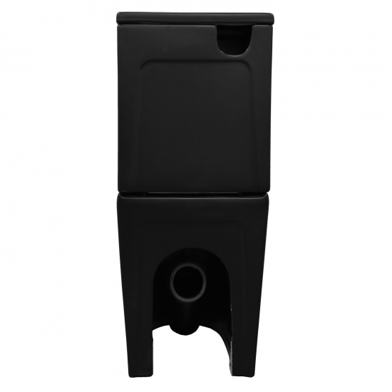 Унитаз компакт AZARIO Black King AZ-8303D с сиденьем микролифт, безоботковый, чёрный матовый