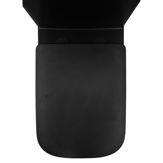 Унитаз компакт AZARIO Black King AZ-8303D с сиденьем микролифт, безоботковый, чёрный матовый