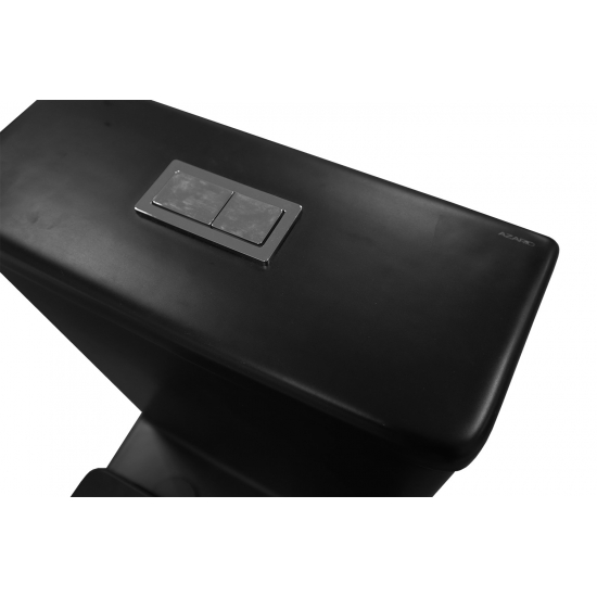 Унитаз компакт AZARIO Black King AZ-8303D с сиденьем микролифт, безоботковый, чёрный матовый