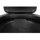 Унитаз компакт AZARIO Black Queen AZ-8380 с сиденьем микролифт, безоботковый, чёрный матовый