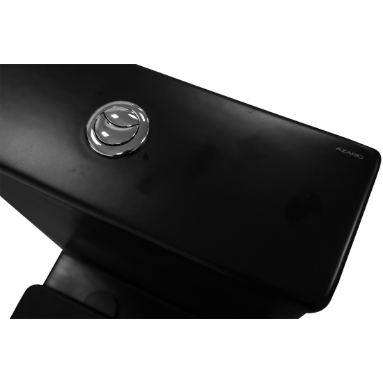 Унитаз компакт AZARIO Black Queen AZ-8380 с сиденьем микролифт, безоботковый, чёрный матовый