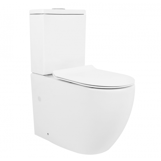 Унитаз компакт AZARIO Corsa AZ-2062S с сиденьем микролифт, безободковый 