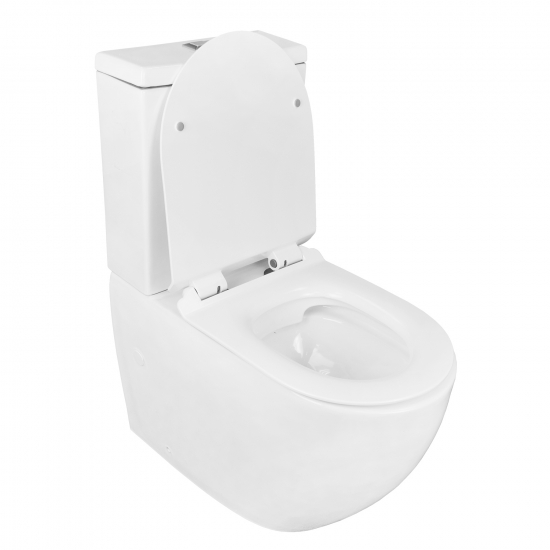 Унитаз компакт AZARIO Corsa AZ-2062S с сиденьем микролифт, безободковый 