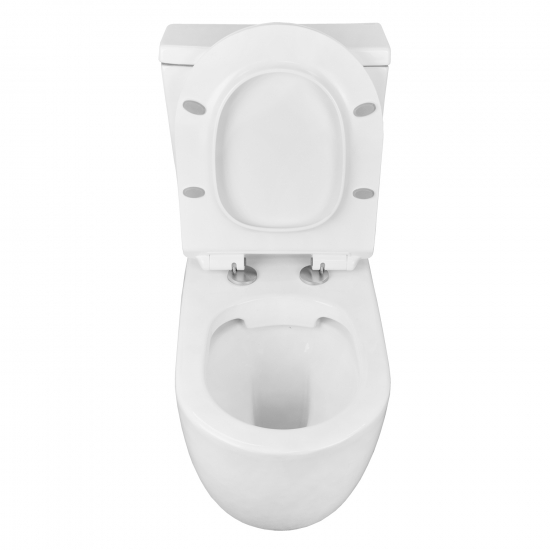 Унитаз компакт AZARIO Corsa AZ-2062S с сиденьем микролифт, безободковый 