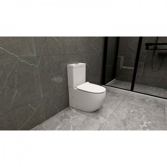 Унитаз компакт AZARIO Corsa AZ-2062S с сиденьем микролифт, безободковый 