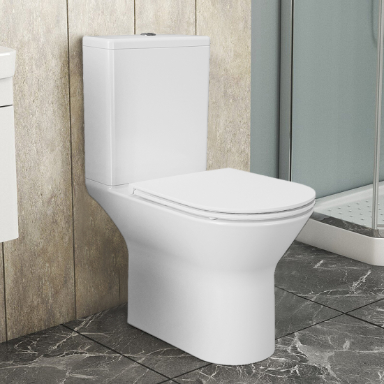 Унитаз компакт AZARIO Dante 93589 с сиденьем микролифт, безоботковый