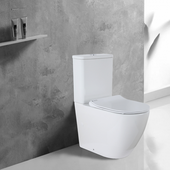 Унитаз компакт AZARIO Grado AZ-2141 с сиденьем микролифт, безободковый