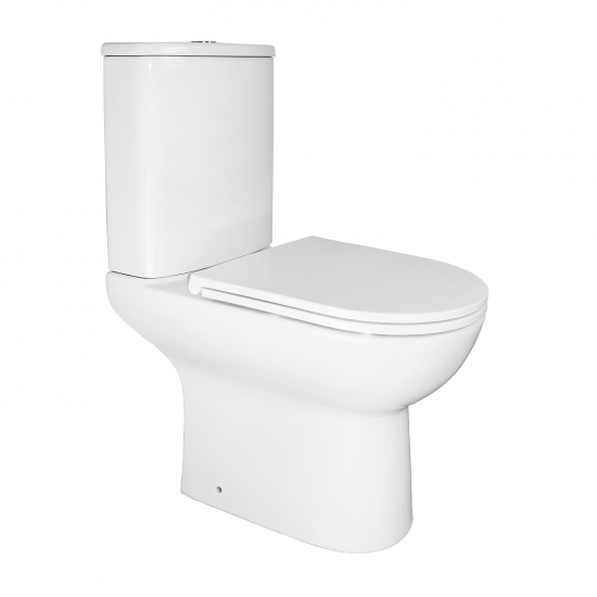 Унитаз компакт AZARIO Kano 93590 с сиденьем микролифт, безоботковый