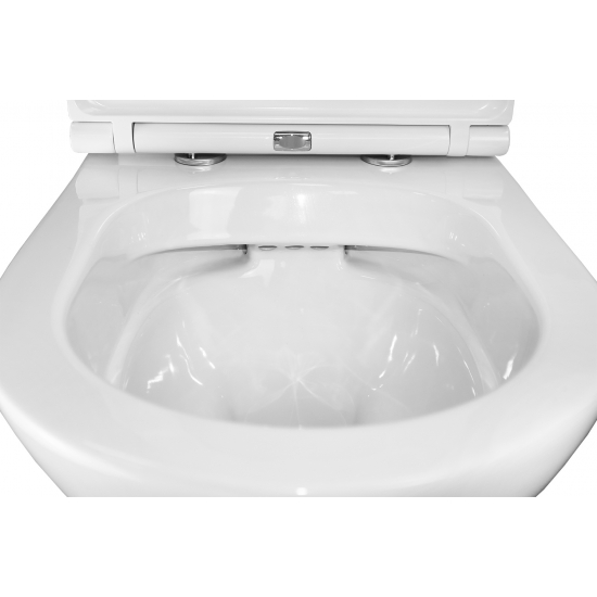 Унитаз компакт AZARIO Kano 93590 с сиденьем микролифт, безоботковый
