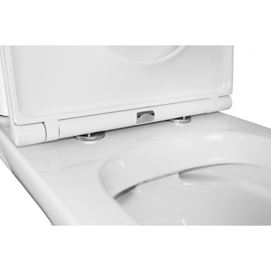 Унитаз компакт AZARIO Kano 93590 с сиденьем микролифт, безоботковый