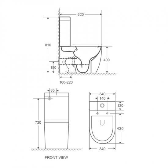 Унитаз компакт AZARIO Mitta AZ-2128 с сиденьем микролифт, безободковый  