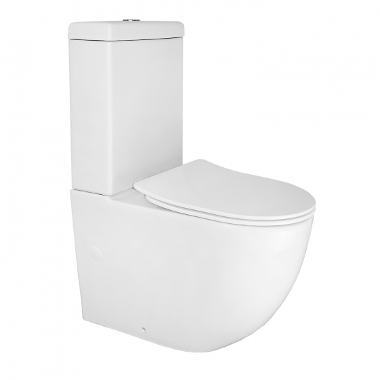 Унитаз компакт AZARIO Renda AZ-8693 с сиденьем микролифт, безободковый  