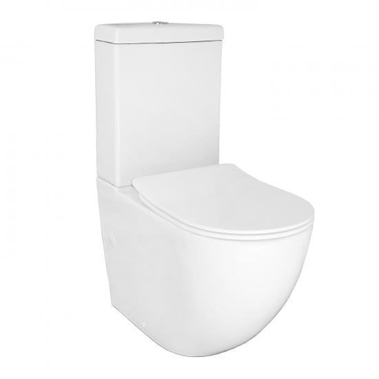 Унитаз компакт AZARIO Renda AZ-8693 с сиденьем микролифт, безободковый  