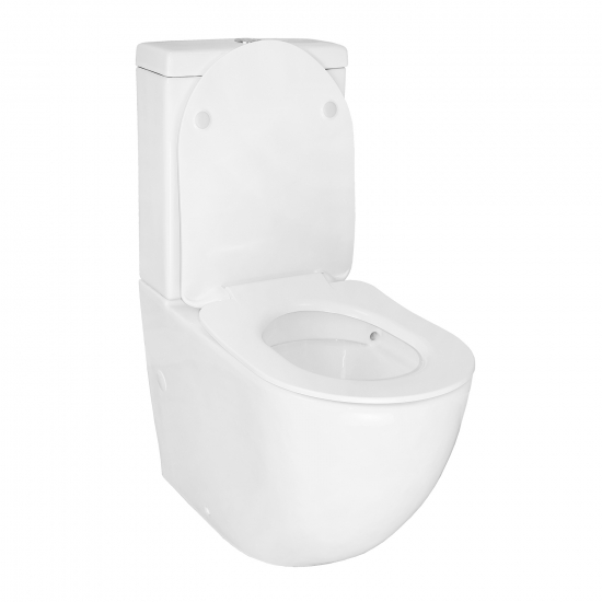 Унитаз компакт AZARIO Renda AZ-8693 с сиденьем микролифт, безободковый  