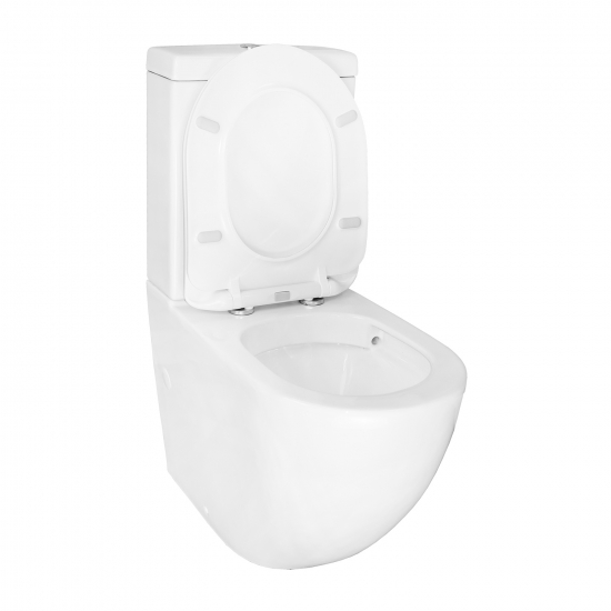 Унитаз компакт AZARIO Renda AZ-8693 с сиденьем микролифт, безободковый  