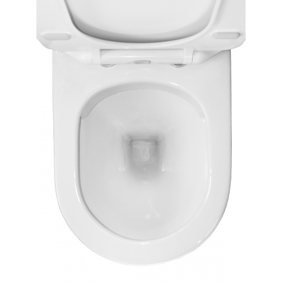 Унитаз компакт AZARIO Renda AZ-8693 с сиденьем микролифт, безободковый  