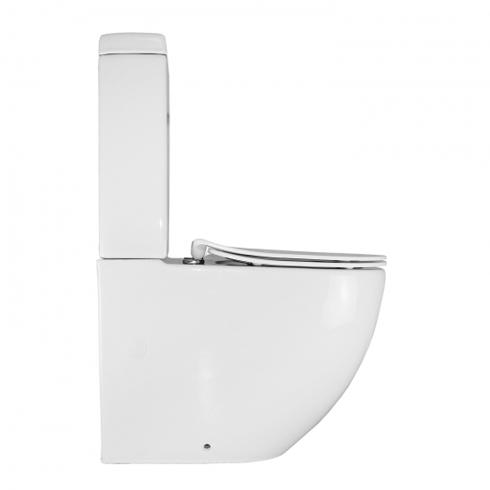 Унитаз компакт AZARIO Renda AZ-8693 с сиденьем микролифт, безободковый  