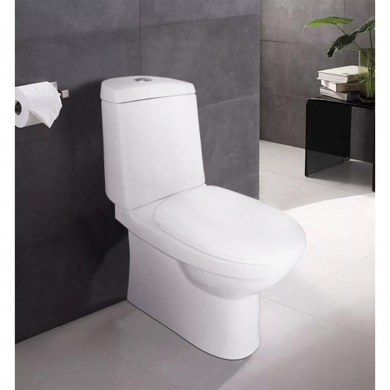 Унитаз компакт AZARIO Trend AZ-2015-P с сиденьем микролифт, горизонтальный выпуск