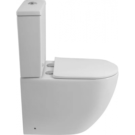 Унитаз компакт BELBAGNO Amanda BB051CPR безободковый, крышка BB051-2SC с микролифтом, бачок BB051T