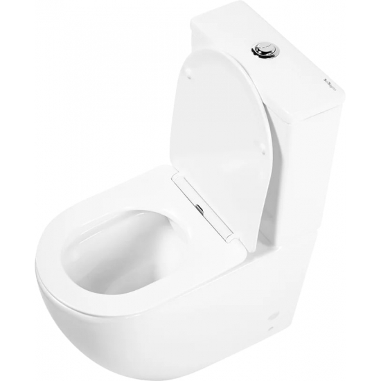 Унитаз компакт BELBAGNO Amanda BB051CPR безободковый, крышка BB051SC с микролифтом, бачок BB051T