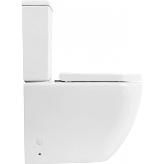 Унитаз компакт BELBAGNO Amanda BB051CPR безободковый, крышка BB105SC с микролифтом, бачок BB051T