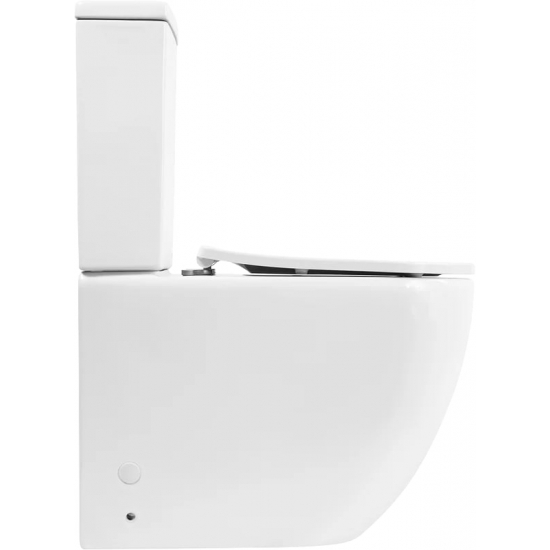 Унитаз компакт BELBAGNO Amanda BB051CPR безободковый, крышка BB2031SC с микролифтом, бачок BB051T