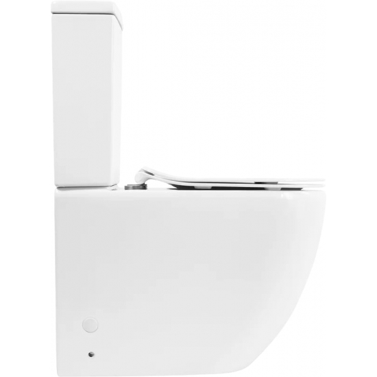 Унитаз компакт BELBAGNO Amanda BB051CPR безободковый, крышка BB2034SC с микролифтом, бачок BB051T