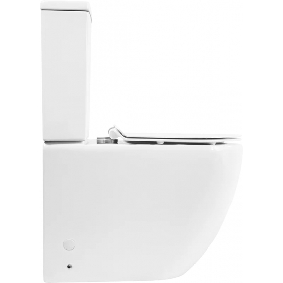 Унитаз компакт BELBAGNO Amanda BB051CPR безободковый, крышка BB2111SC с микролифтом, бачок BB051T