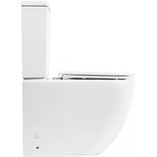 Унитаз компакт BELBAGNO Amanda BB051CPR безободковый, крышка BB870SC с микролифтом, бачок BB051T