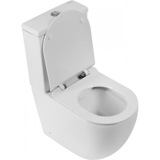 Унитаз компакт BELBAGNO Amanda BB051CPR безободковый, крышка BB901SC с микролифтом, бачок BB051T