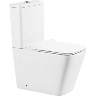 Унитаз компакт BELBAGNO Ardente-R BB02093CPR безободковый, крышка BB2112SC микролифт, бачок BB02093T