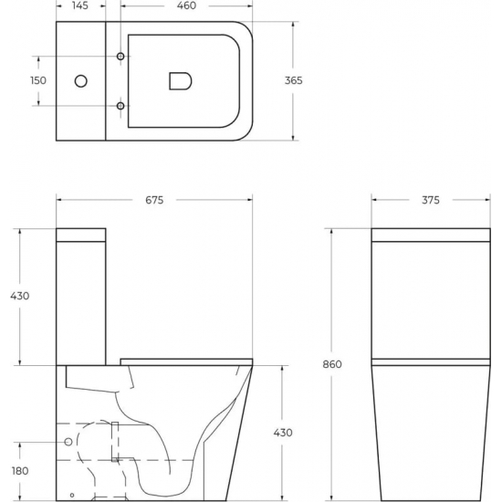 Унитаз компакт BELBAGNO Ardente-R BB02093CPR безободковый, крышка BB2112SC микролифт, бачок BB02093T