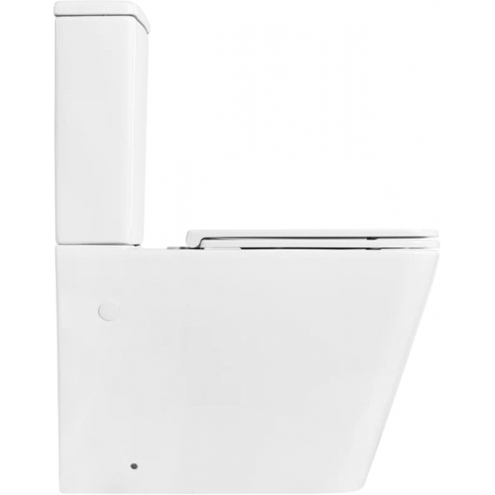 Унитаз компакт BELBAGNO Ardente-R BB02093CPR безободковый, крышка BB2312SC микролифт, бачок BB02093T